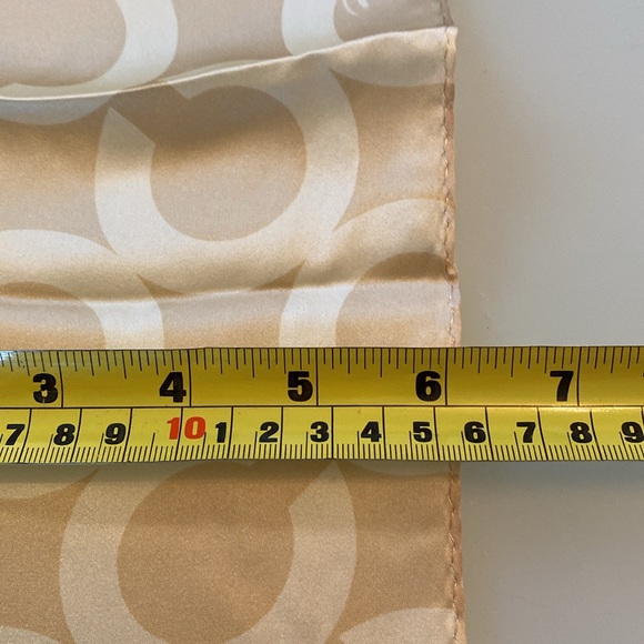 Coach Beige oblong, silk scarf - Picture 5 of 6